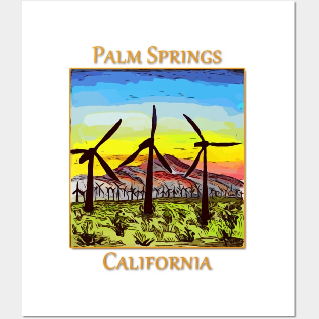 Wind Generators in Palm Springs California Wall Art by WelshDesigns